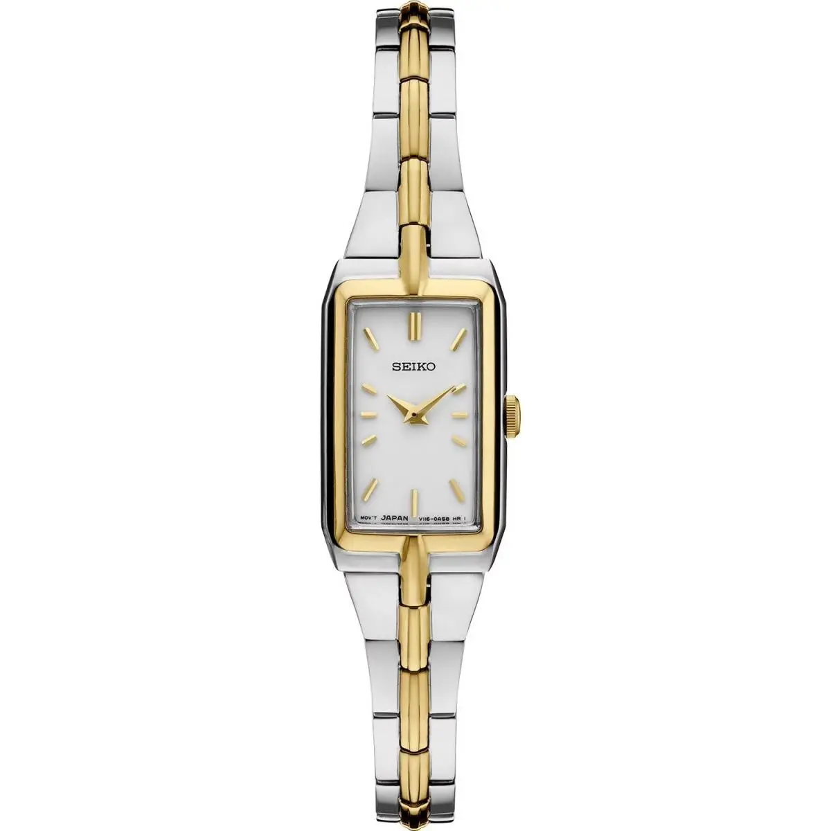Essentials White Dial Two-tone Stainless Steel Women`s Watch SWR044 by Seiko