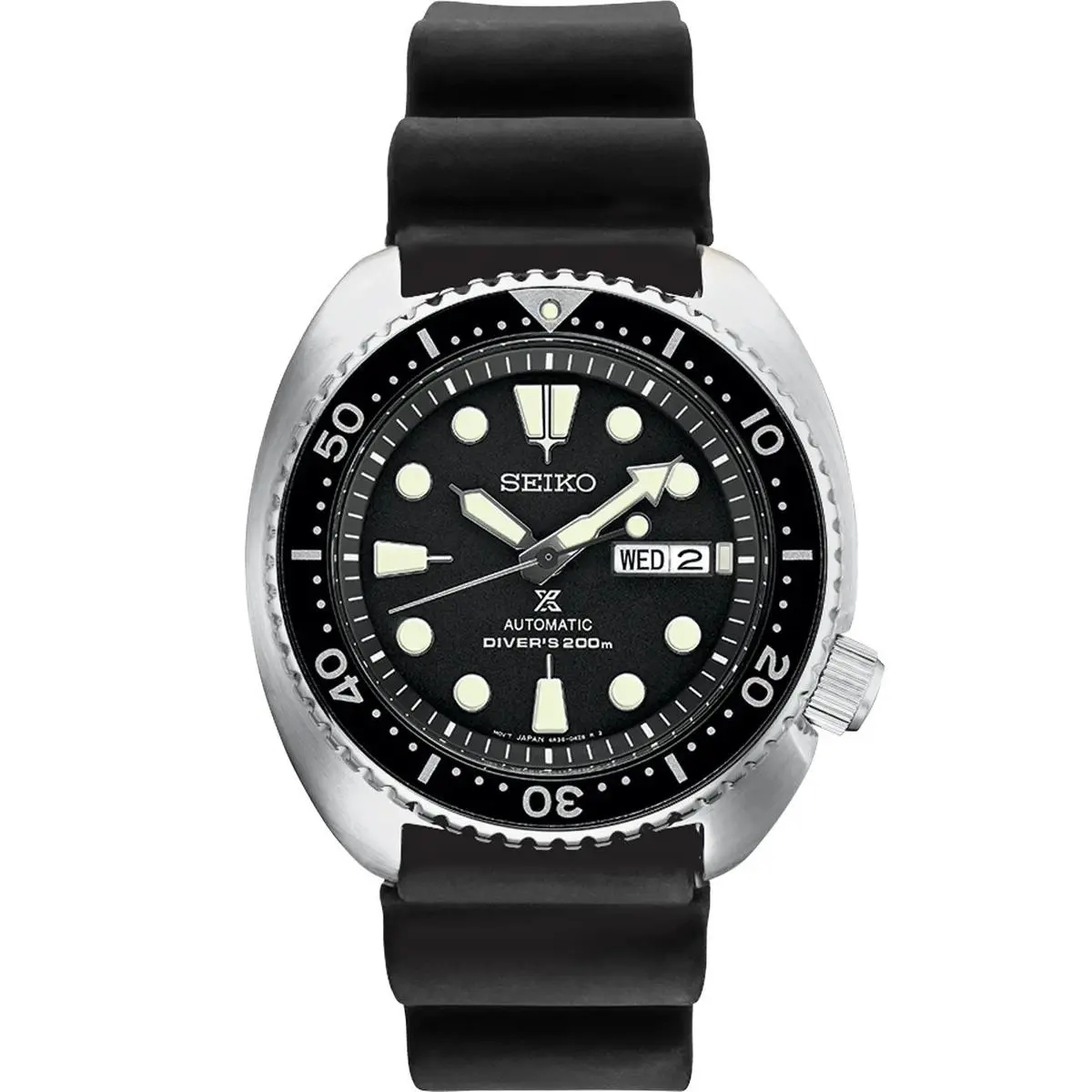 Prospex 45mm Black Dial Silicone Band Watch SRPE93 by Seiko
