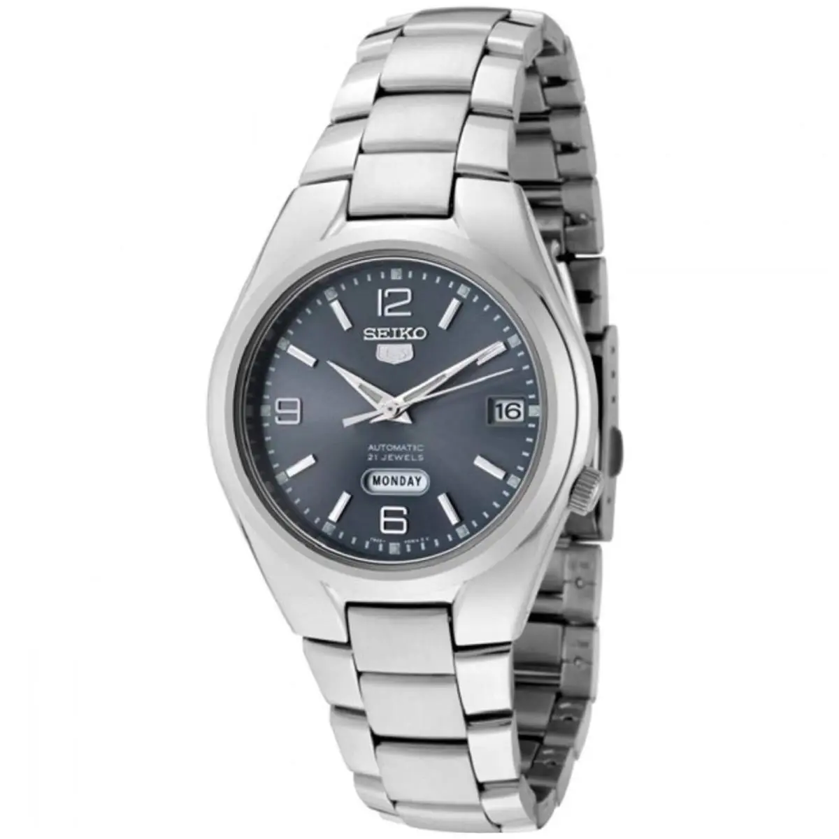 Men`s Watch Series 5 Automatic Grey Dial Stainless Steel Bracelet SNK621K1 by Seiko