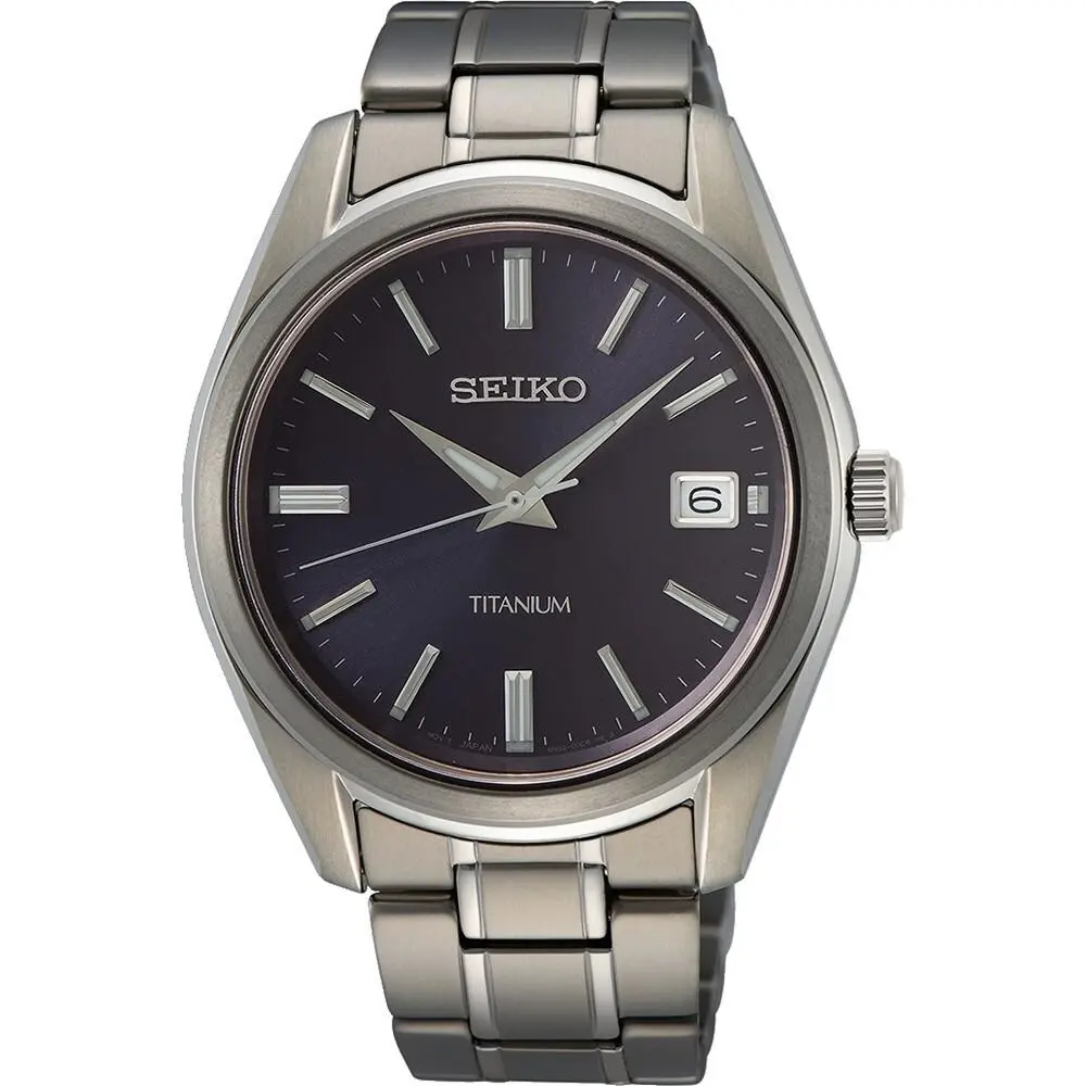 SUR373P1 SUR373 Men Quartz Titanium Case Sapphire Crystal Date 10Bar by Seiko