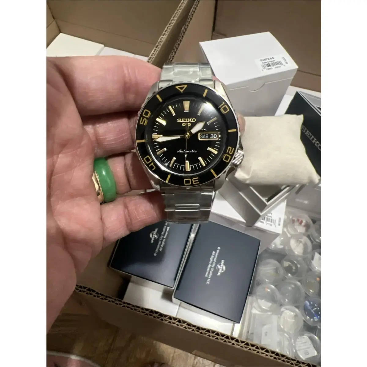 Seiko 5 Automatic Black Dial Men`s Watch SRPK99 Made In Japan