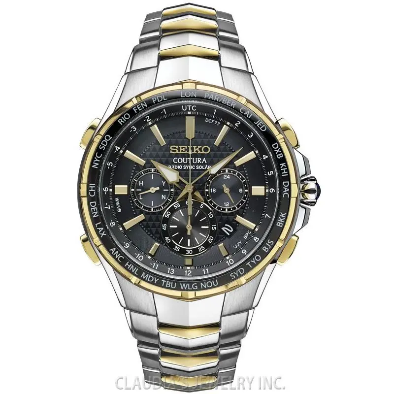 Coutura Radio Sync Solar Two-tone Chronograph Men’s Watch SSG010 by Seiko