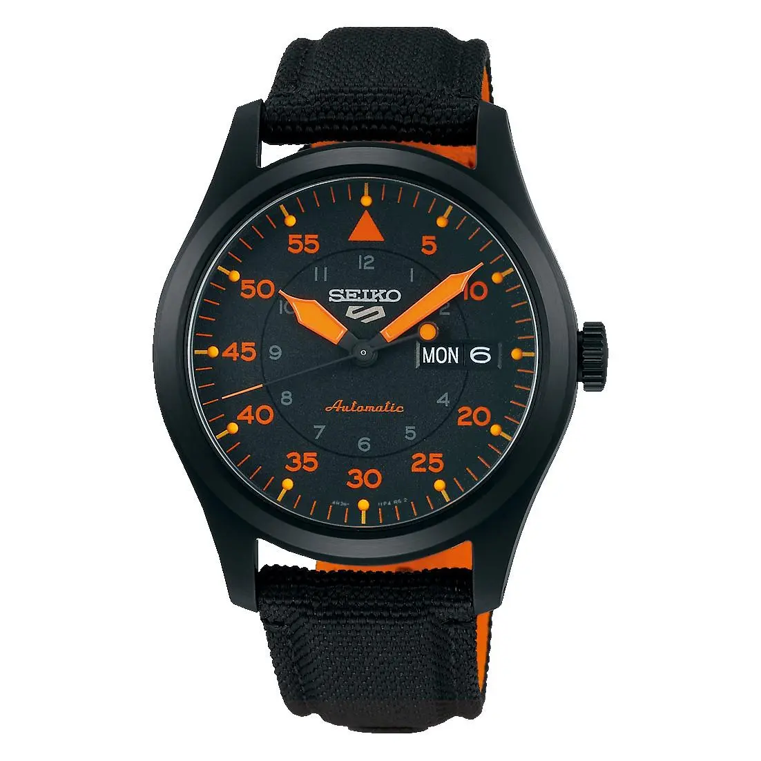 5 Sports Field Series 39.4mm Black Dial Nylon Band Watch SRPH33 by Seiko