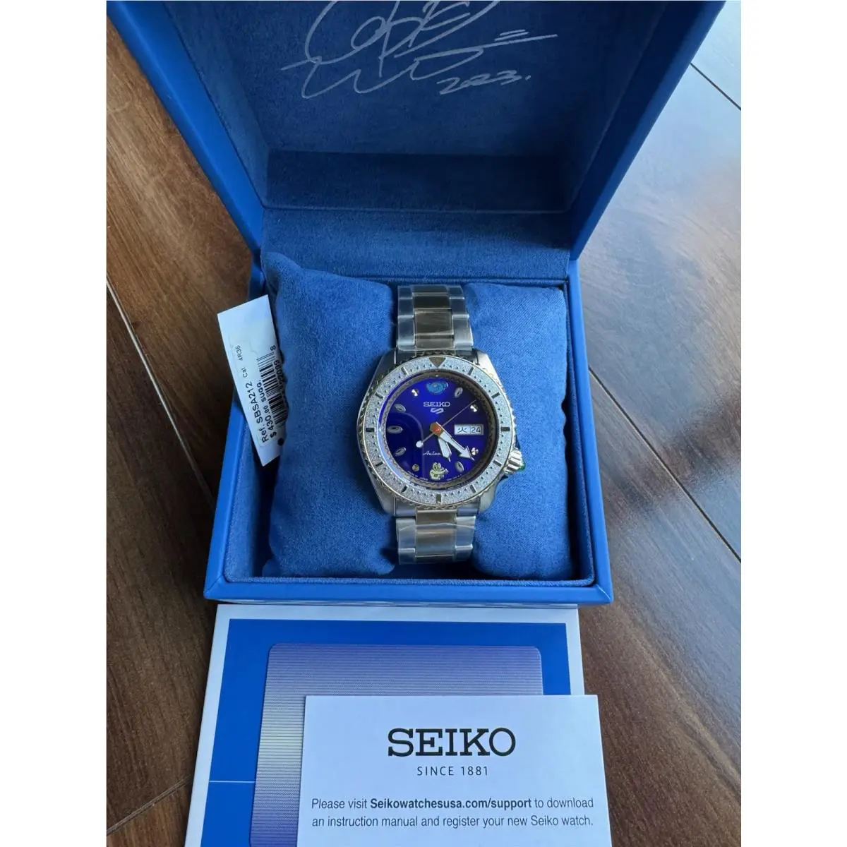 Seiko 5 SBSA212 Sports Blue Dial Coin Parking Delivery Limited Edition