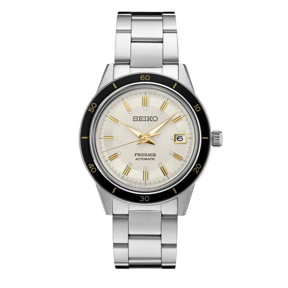 Seiko Presage Automatic Stainless Steel Beige Dial Men`s Watch SRPG03 Japan - Dial: Beige, Band: Silver, Bezel: Black