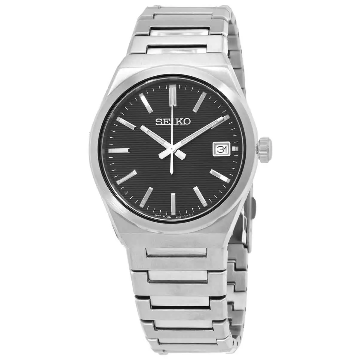 Seiko Classic Quartz Black Dial Men`s Watch SUR557P1