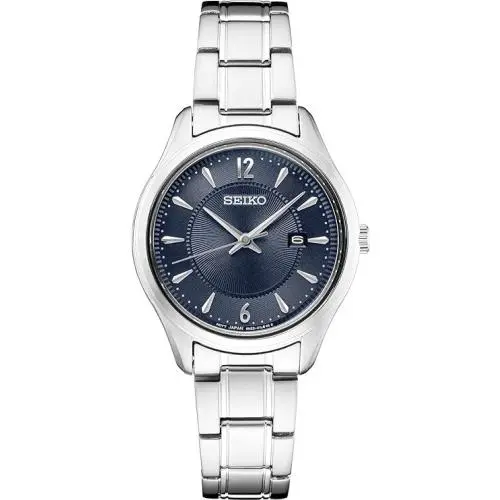 Seiko Ladies Essentials Quartz Blue Dial Stainless Steel Watch - SUR425P1