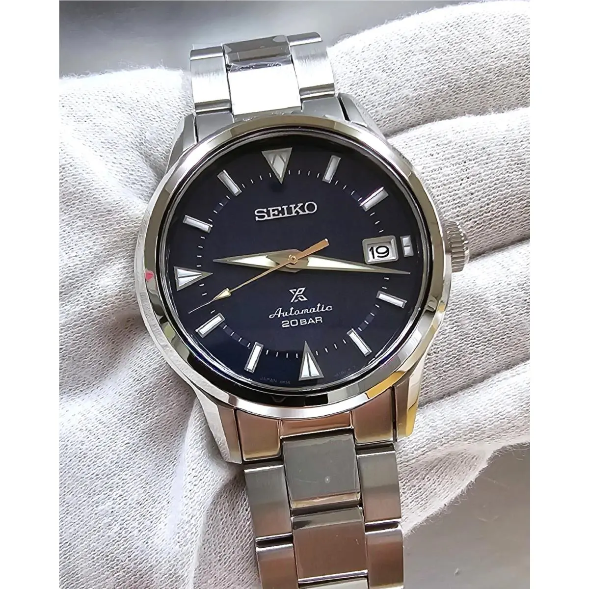 Seiko Prospex Alpinist Automatic 38mm Blue Dial SS Men`s Watch SPB249 - Dial: Blue, Band: Silver, Bezel: Silver