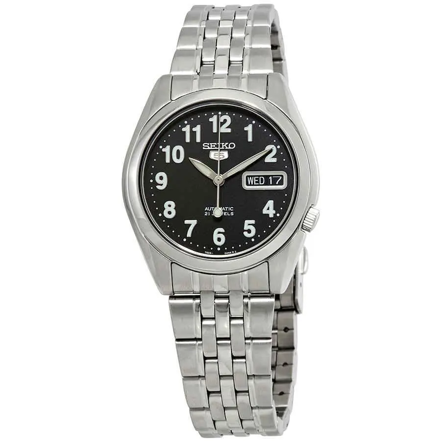 Seiko Series 5 Automatic Black Dial Men`s Watch SNK381