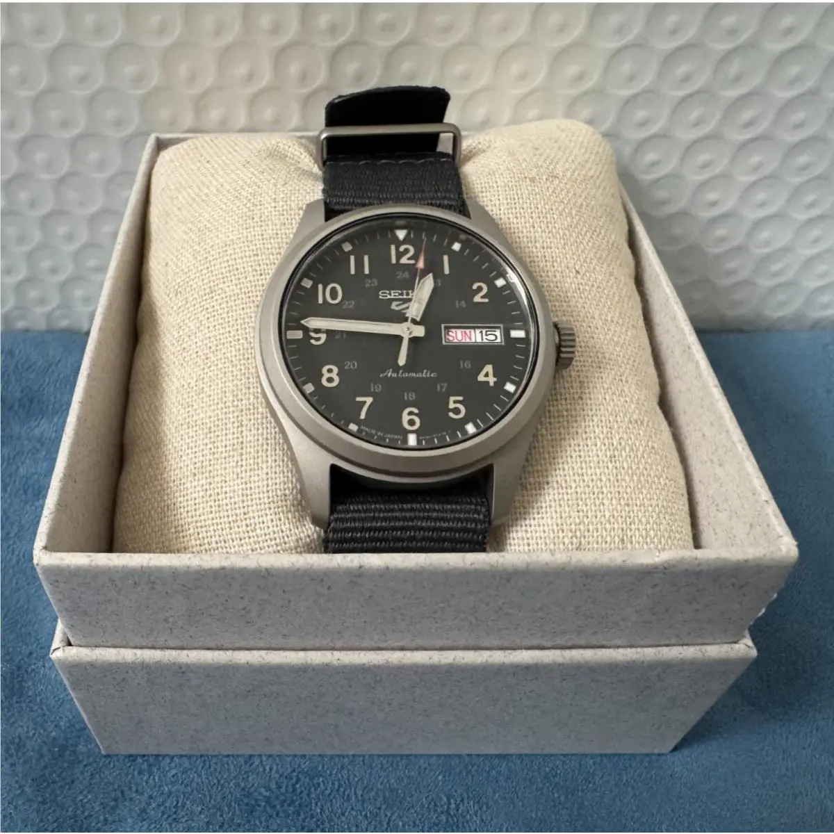 Seiko 5 Sports Collection Blue-gray Dial Stainless Steel Watch For Men SRPG31