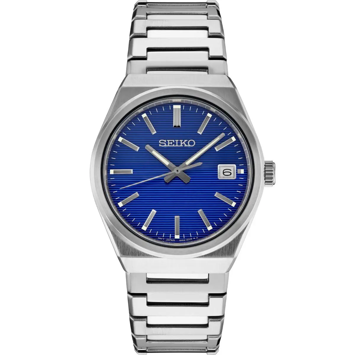 Essentials Quartz Stainless Steel Blue Dial Men`s Watch SUR555 by Seiko