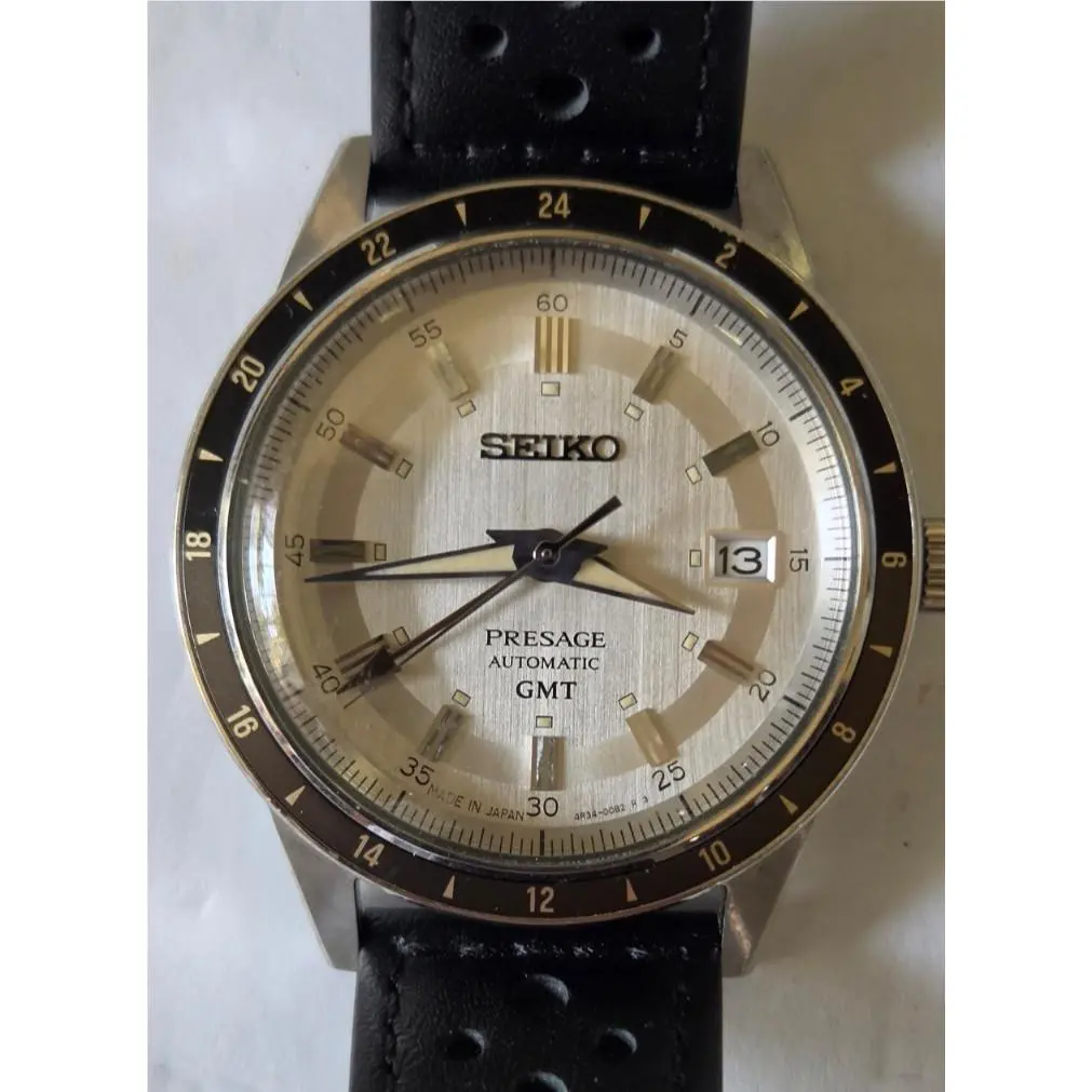 Seiko Presage SSK011 Gray Gmt Automatic Watch Japan