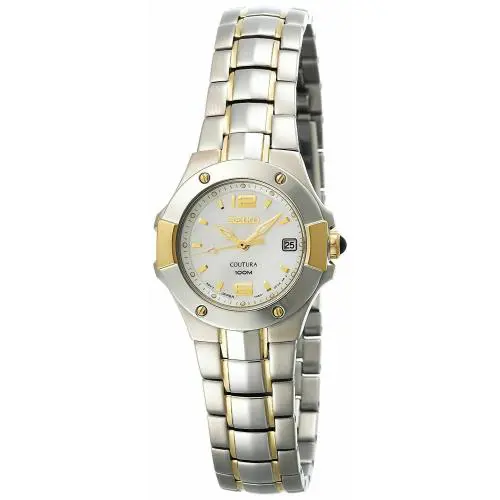 Seiko SXD654 Women`s Mother of Pearl Coutura Two-tone Stainless Dress Watch