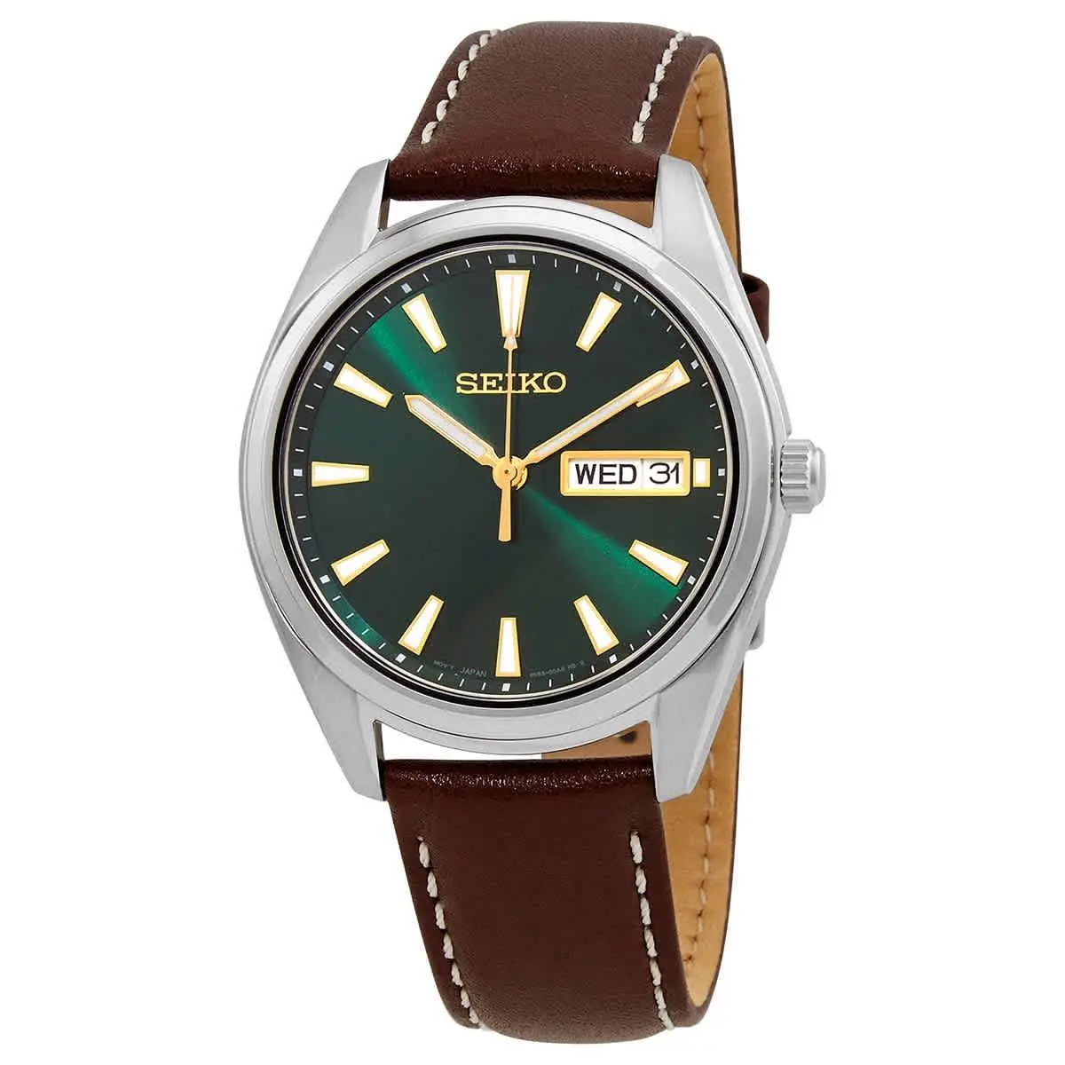 Seiko Neo Classic Quartz Green Dial Men`s Watch SUR449P1