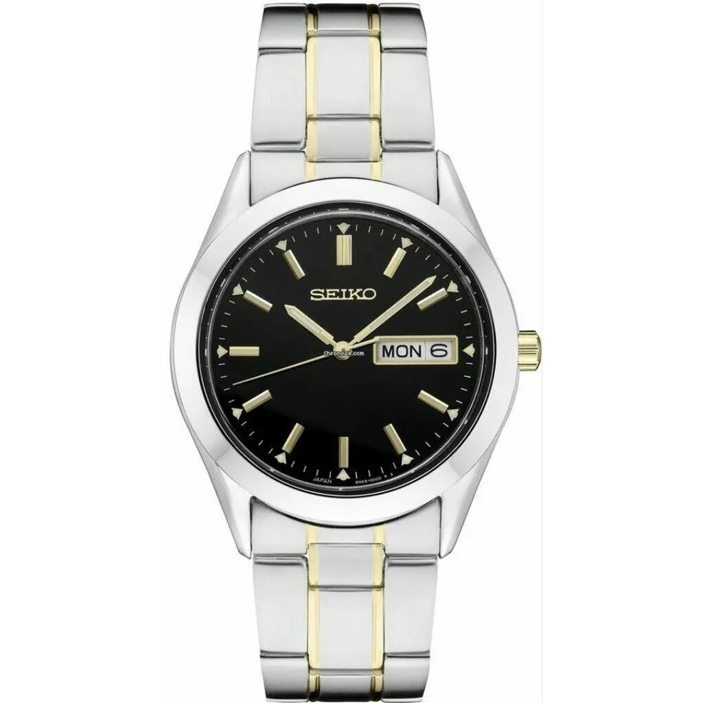 Seiko Men`s Quartz Steel Two-tone Bracelet Watch SUR363