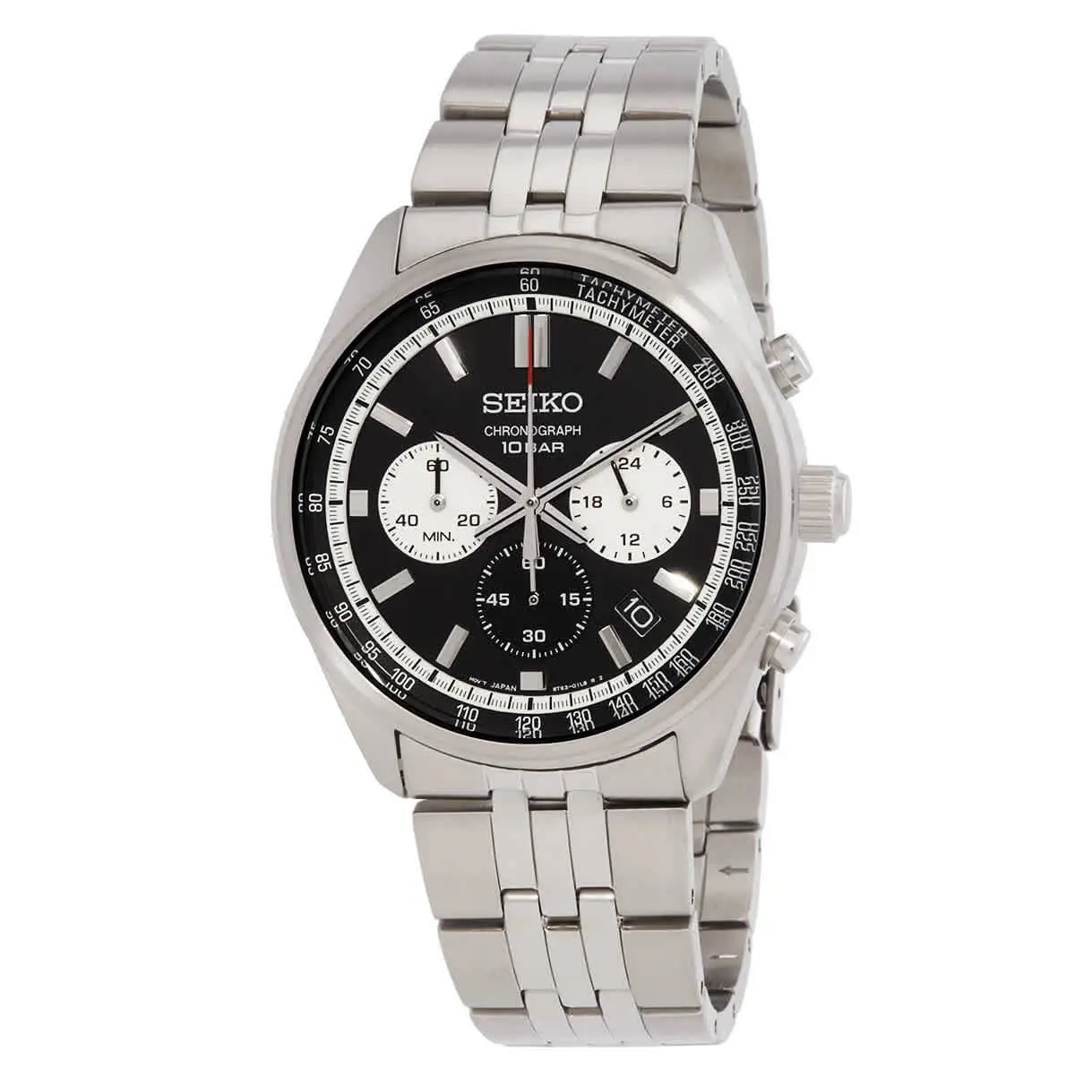 Seiko Chronograph Quartz Black Dial Men`s Watch SSB429P1