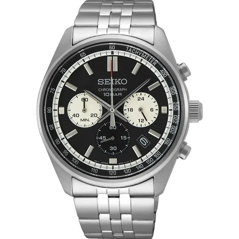 Seiko SSB429P1 SSB429 41mm Men Chronograph Stainless Steel Quartz Date 100m WR