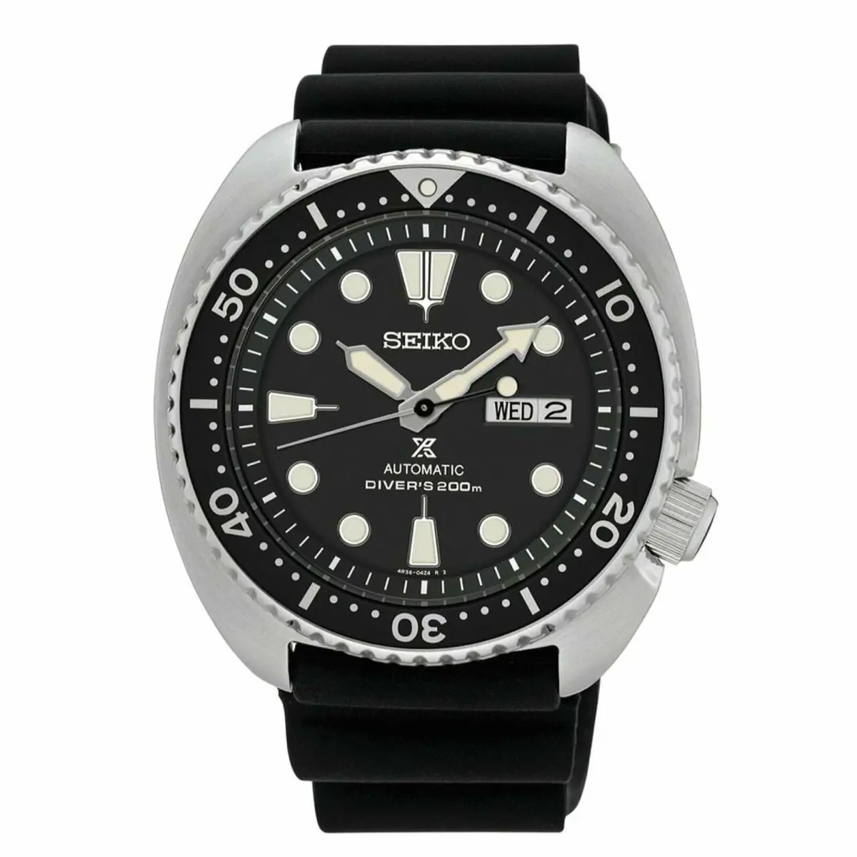 Prospex Automatic Divers Watch Black Silicon Strap SRPE93 by Seiko