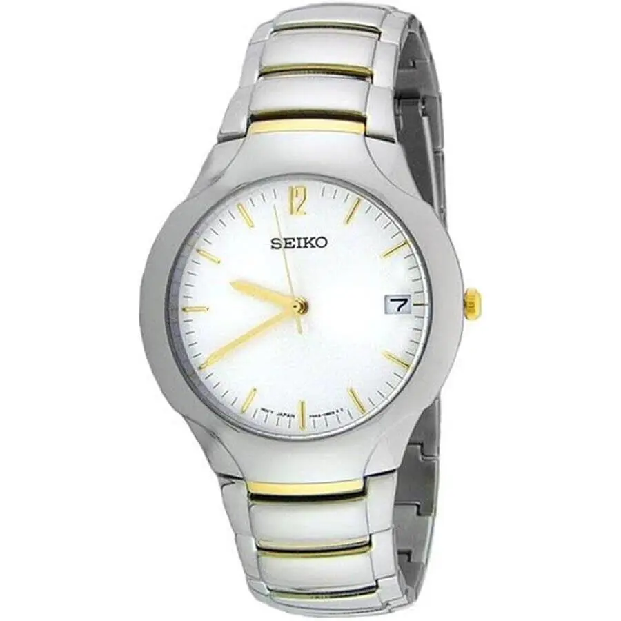 Quartz Stainless Steel Two Tone 35MM Men`s Watch SGE790 by Seiko