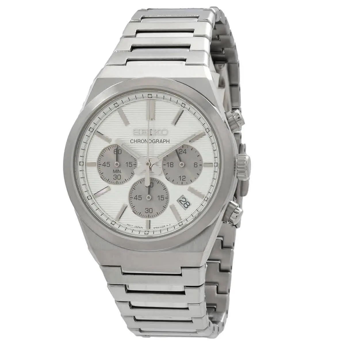 Sport Chronograph Quartz Silver Dial Men`s Watch SSB451P1 by Seiko