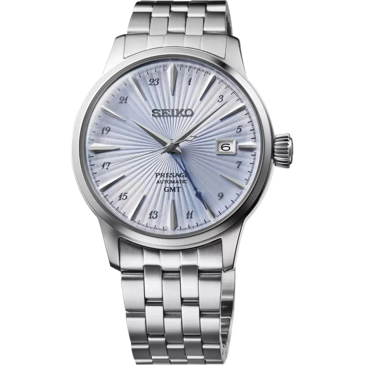Men`s Presage Skydiving Cocktail Gmt Blue Dial Watch SSK037 by Seiko