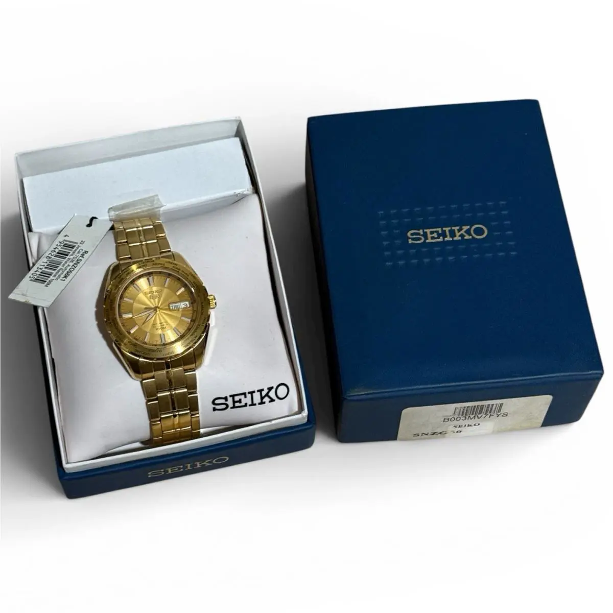 Seiko Series 5 Automatic Gold Dial Men`s Watch SNXS80K1