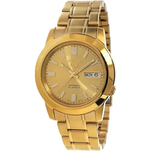 5 SNKK20K1 Men`s Watch Automatic Gold Stainless Steel Band Analog by Seiko