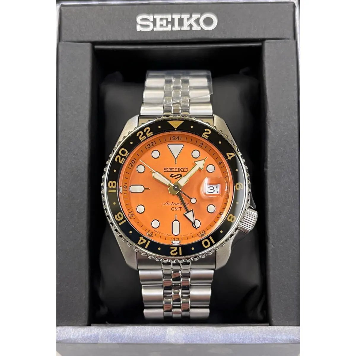 Seiko 5 Sports Gmt Series Orange Dial Automatic Watch SSK005 Made in Japan