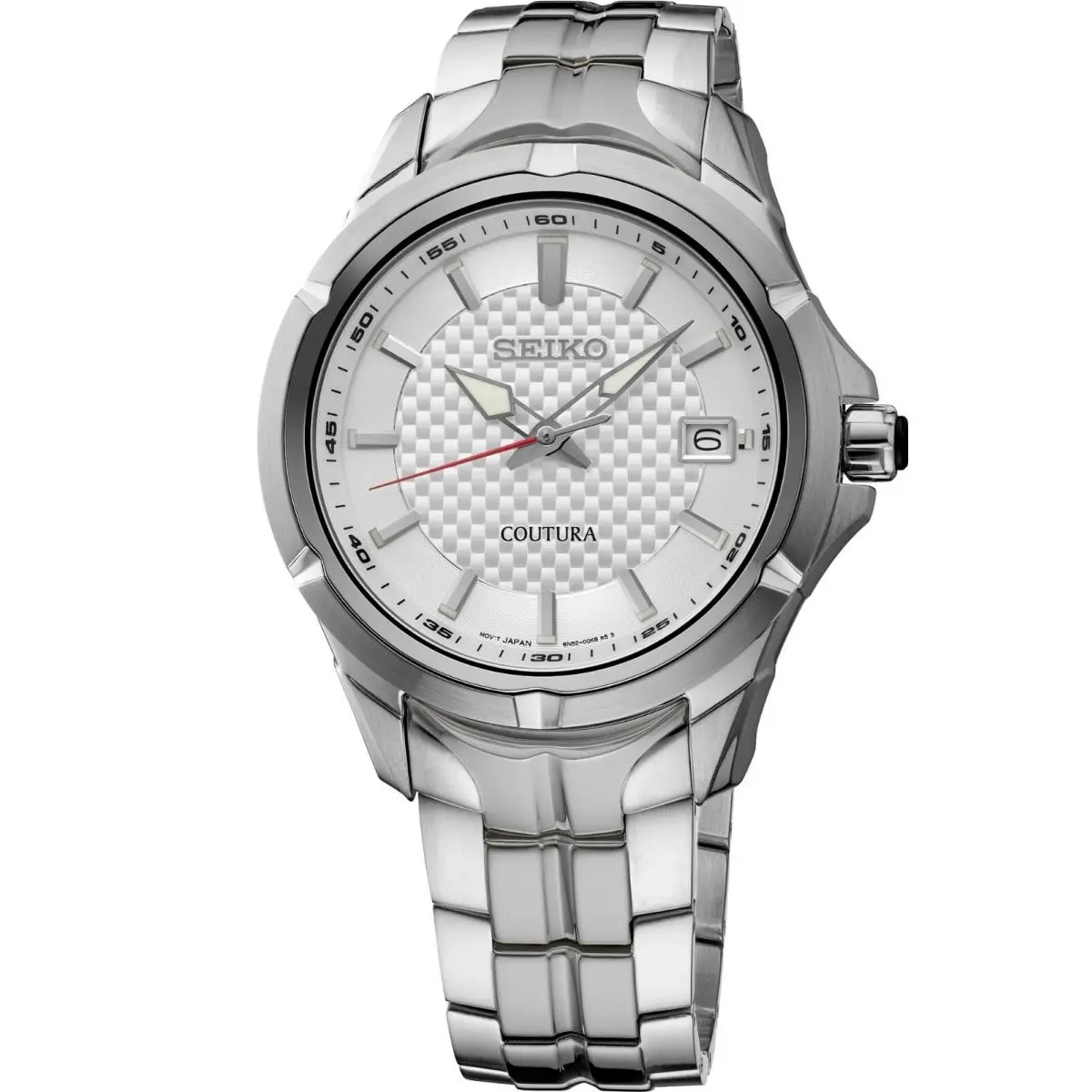 Seiko Coutura Mens Silver Tone Watch SUR565 - Dial: Silver, Band: Silver, Bezel: Silver