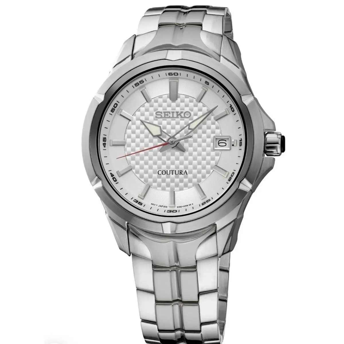 Seiko Coutura Mens Silver Tone Stainless Steel Watch SUR565 - Dial: Silver, Band: Silver, Bezel: Silver