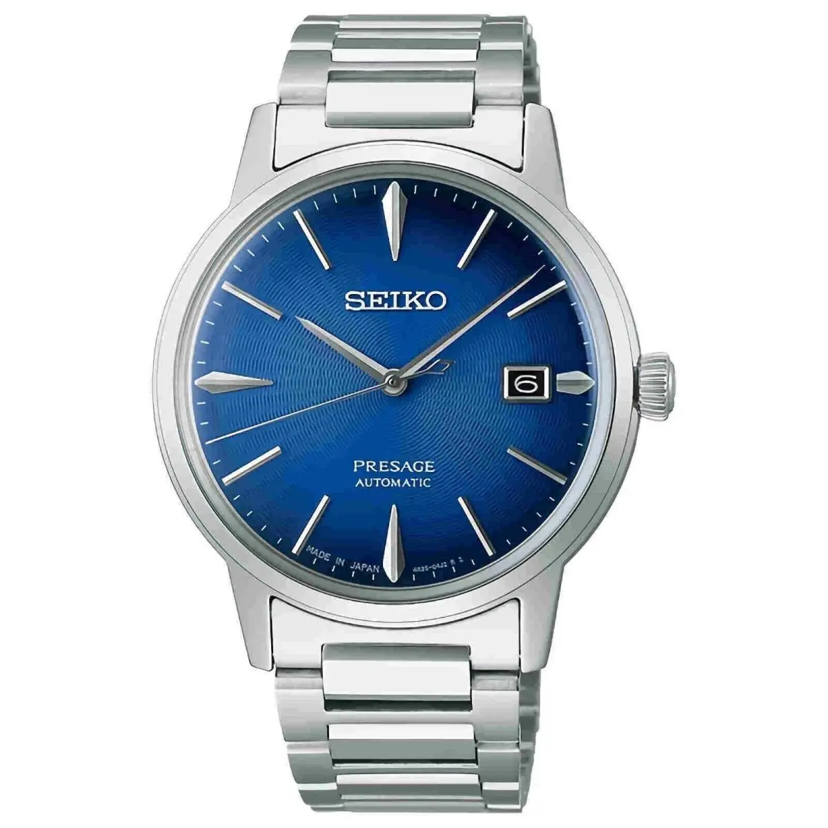 Seiko Men`s Presage Automatic Cocktail Time Watch Blue Dial Made in Japan SRPJ13 - Dial: Blue