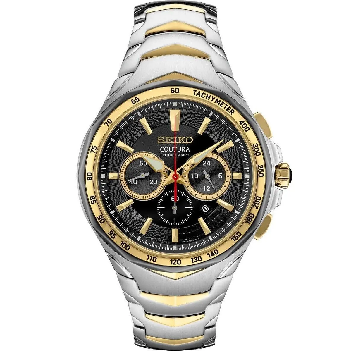 Men`s Coutura Chronograph Two-tone Steel Bracelet Watch SRWZ26 by Seiko