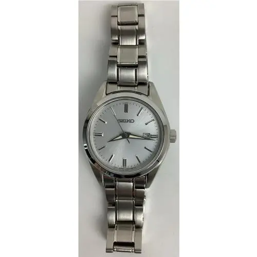 Seiko Essentials Silver Dial Women`s Watch - SUR633 - Dial: Silver, Band: Silver, Bezel: Silver