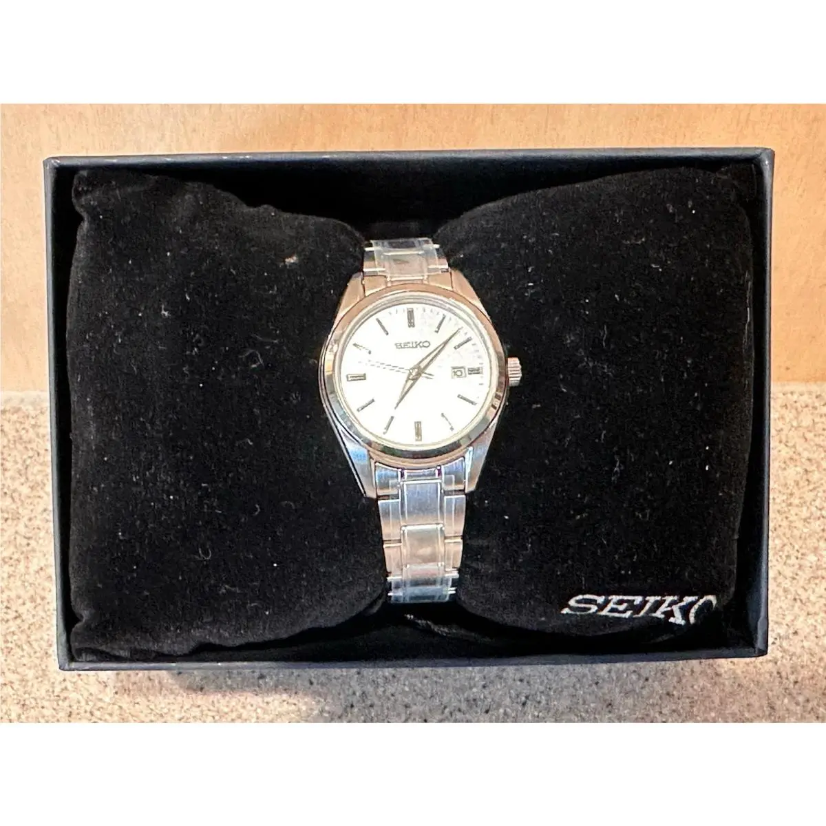 Seiko Essentials Silver Women`s Watch - SUR633 - /box/cards - Dial: Silver, Band: Silver, Bezel: Silver