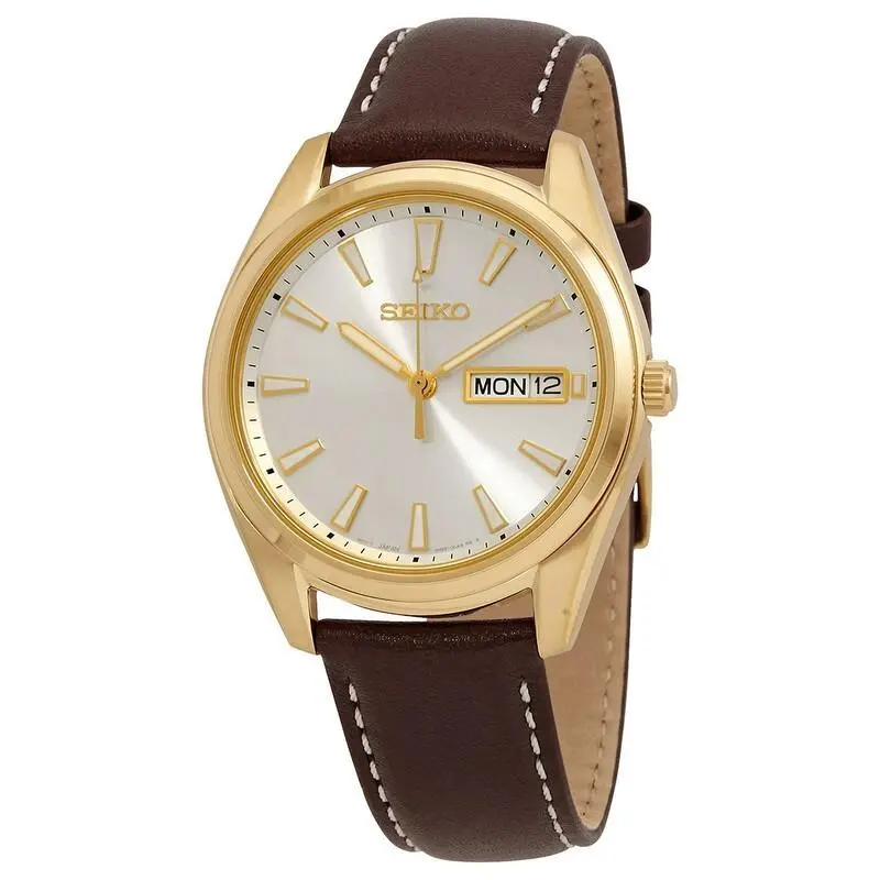 Seiko Neo Classic Quartz Men`s Watch SUR450 Champagne Dial