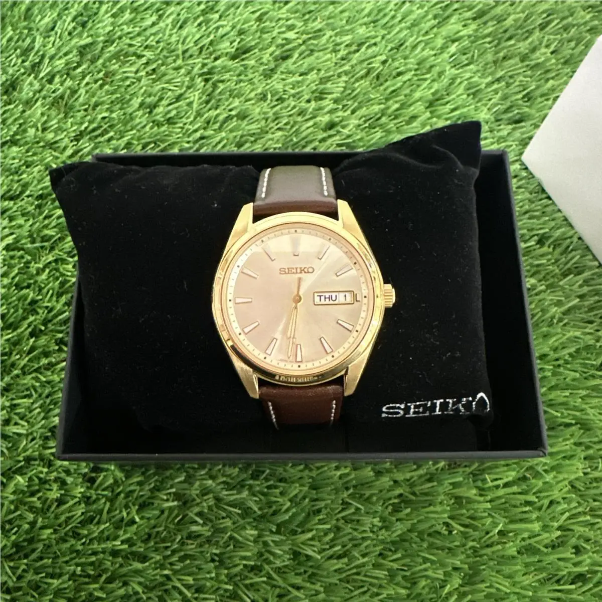 Seiko Men’s SUR450 Watch Brown and Gold L