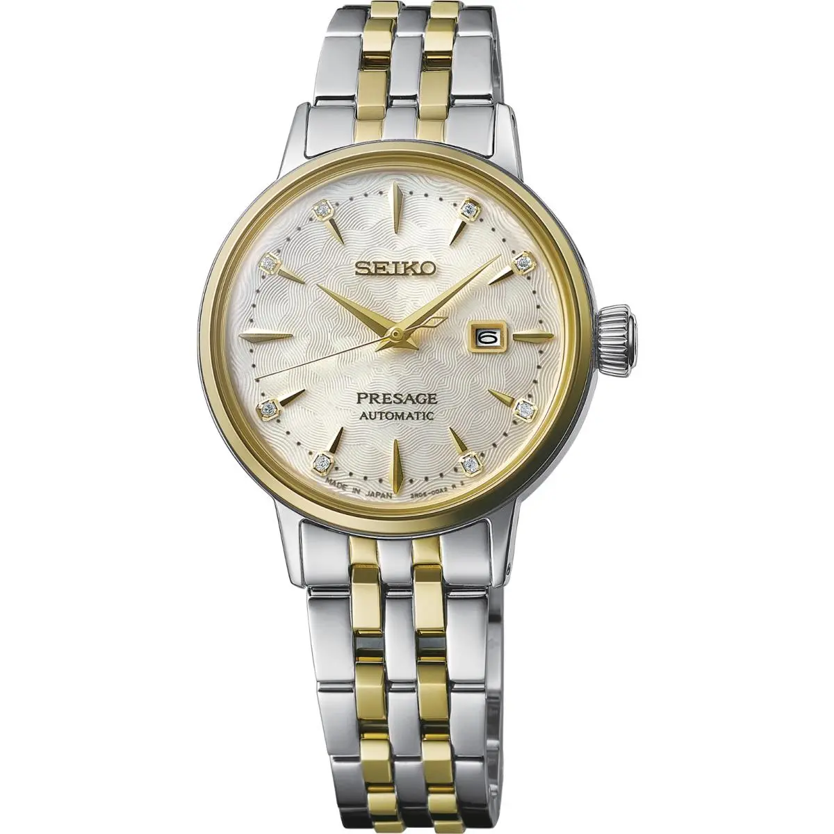 Presage Automatic Two-tone Champagne Dial Women`s Watch SRE010 by Seiko