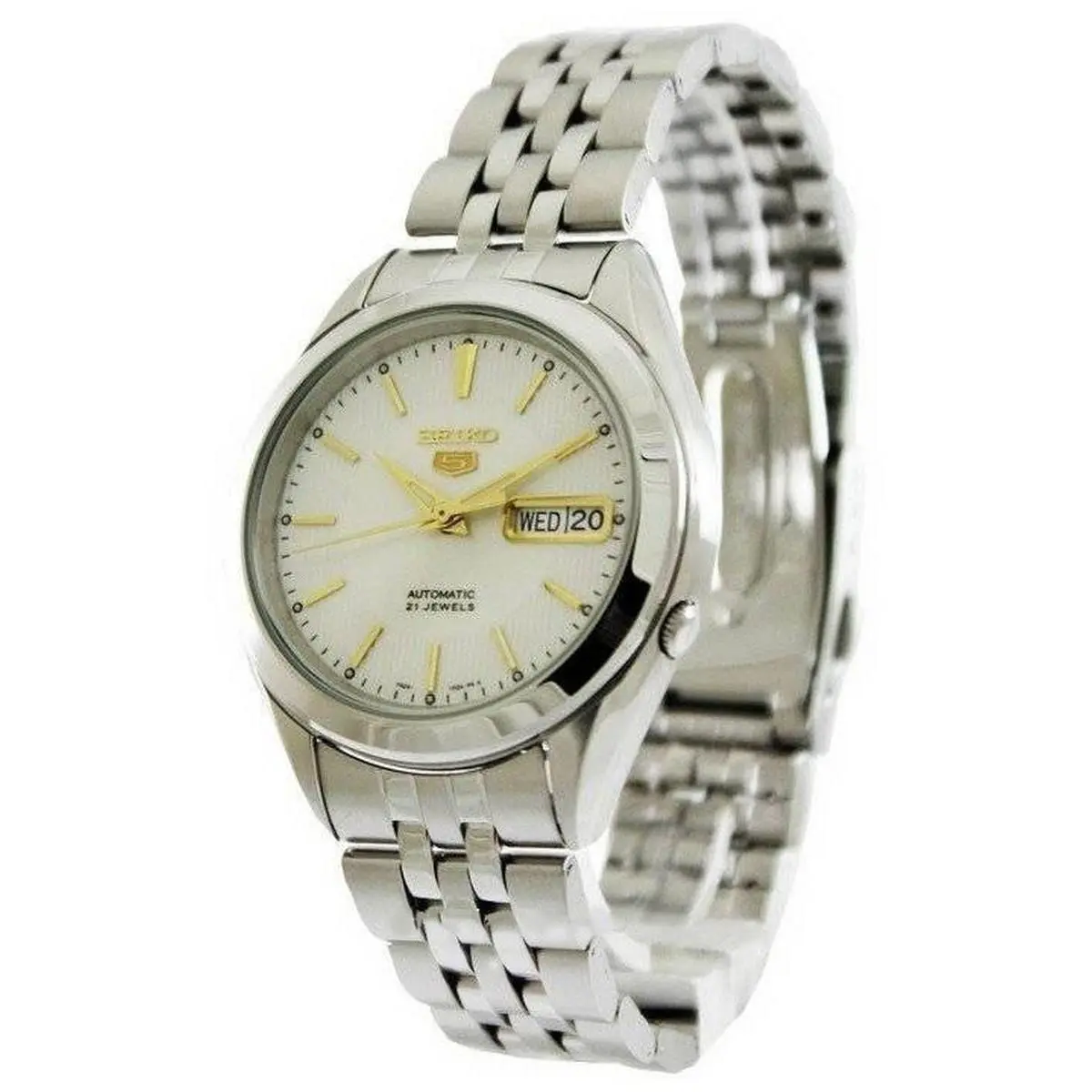 Seiko 5 Automatic Stainless Steel Silver Dial 21 Jewels SNKL17K1 30M Mens Watch
