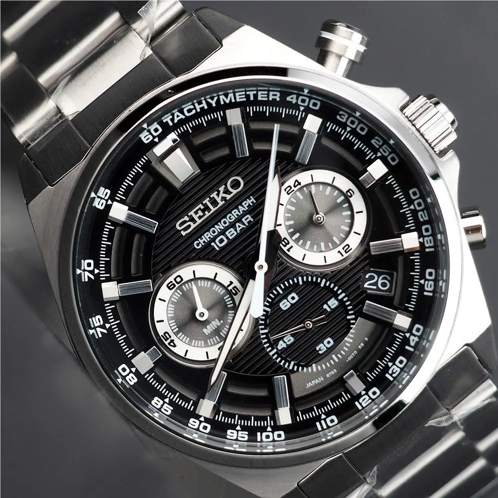 SSB397 Essentials 41mm Black Dial Quartz Men`s Watch by Seiko