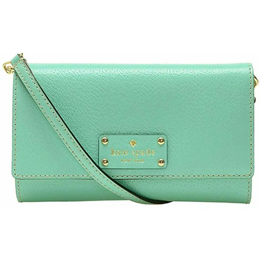 Natalie Wellesley Small Clutch Crossbody Bag WKRU2722 Robinsegg - Green by Kate Spade
