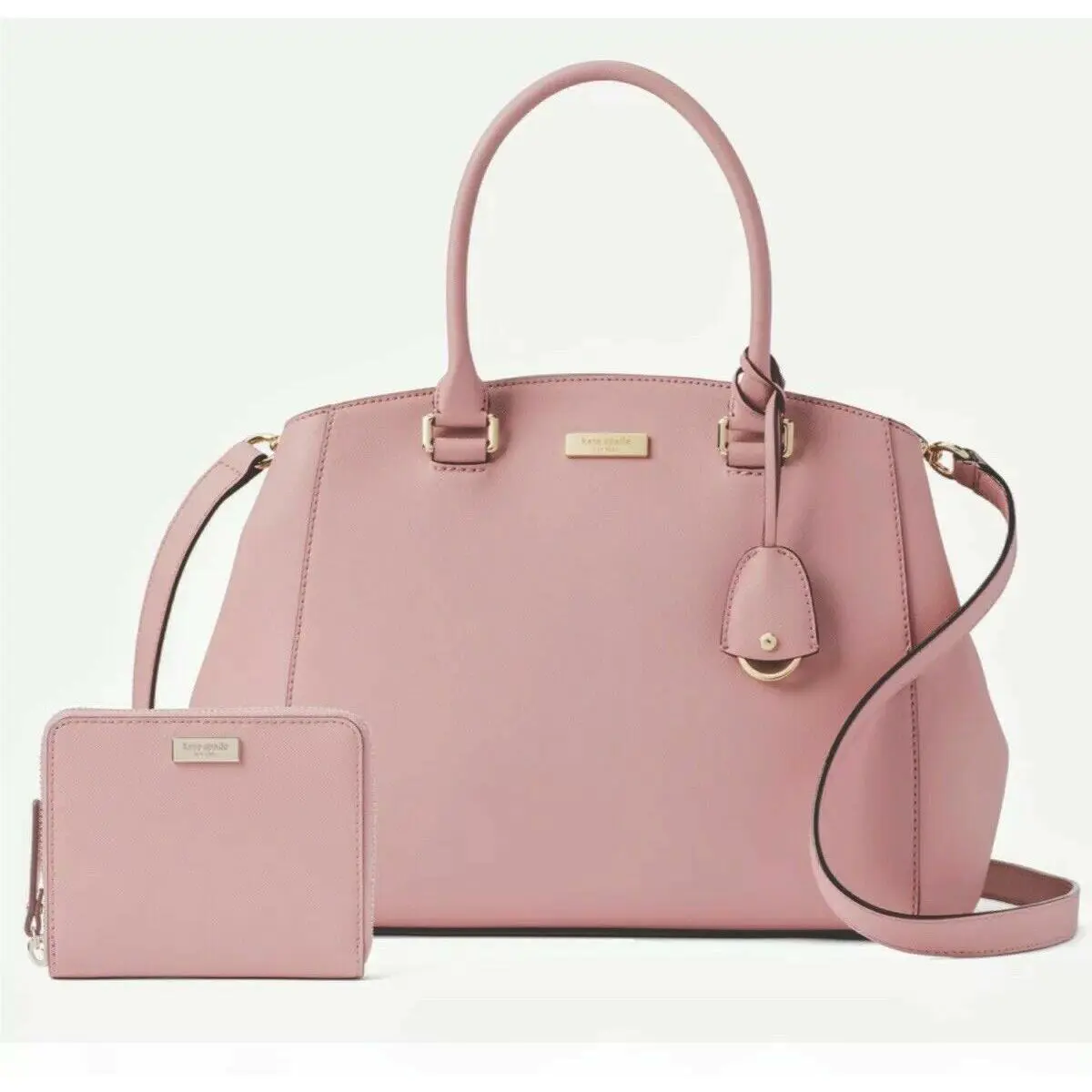 Green Pink Tilden Place Sloan Handbag Laurel Way Darci Wallet Set Pink by Kate Spade