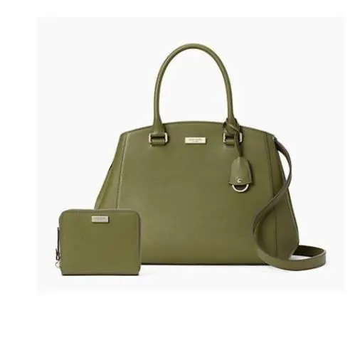 Green Pink Tilden Place Sloan Handbag Laurel Way Darci Wallet Set Green by Kate Spade