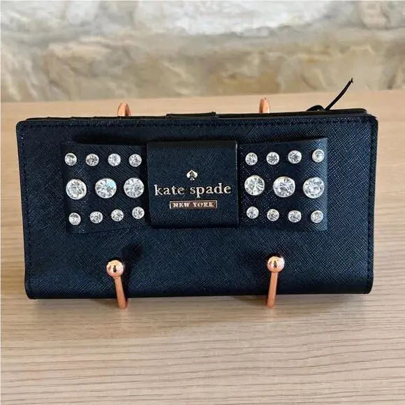 Davies Mews Merriam Satchel Bag Purse in Black / Wallet Options Walllet by Kate Spade
