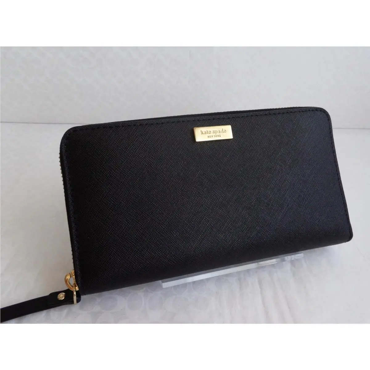 Neda Wlru 1148 Newbury Lane Zip Around Wallet Black by Kate Spade