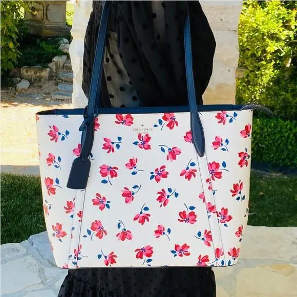 Kate Spade Cara Tea Garden Toss Large Tote Floral Handbag/wallet Options
