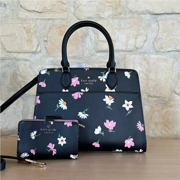 Kate Spade Madison Floral Medium Satchel Shoulder Tote Bag/wallet Option