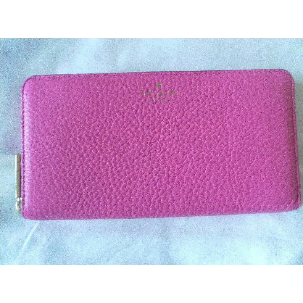 Newbury Lane Gold Zip Around Leather Wallet Multi Color WLRU264 - Bgnvillea by Kate Spade