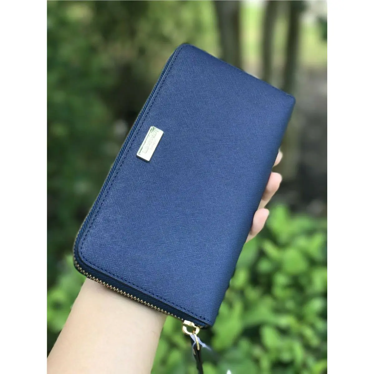 Newbury Lane Gold Zip Around Leather Wallet Multi Color WLRU1498 - Frenchnavy by Kate Spade