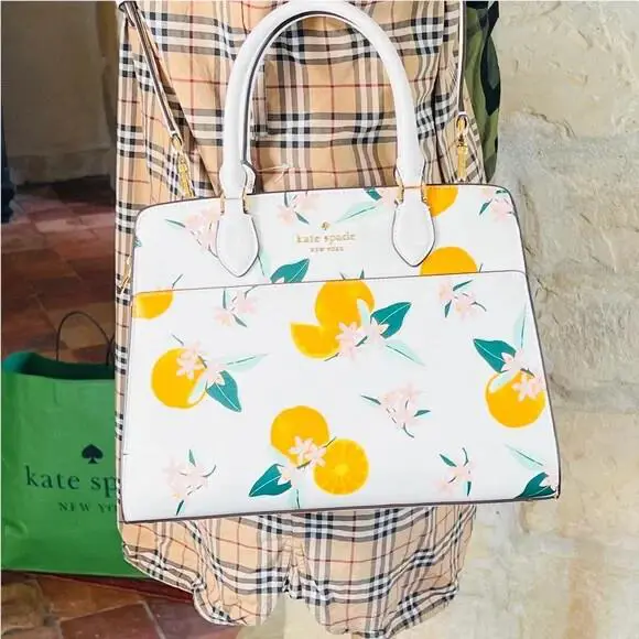 KC698 Madison Orange Toss Medium Satchel Handbag by Kate Spade