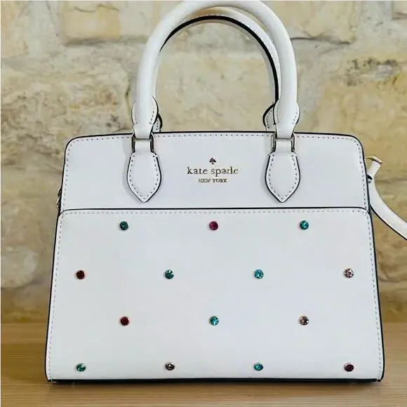Satchel Studded Meringue Madison Leather Crossbody Bag/wallet Option Handbag by Kate Spade